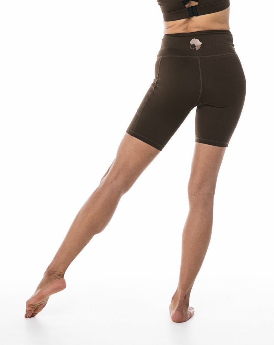 Brown Biker Shorts