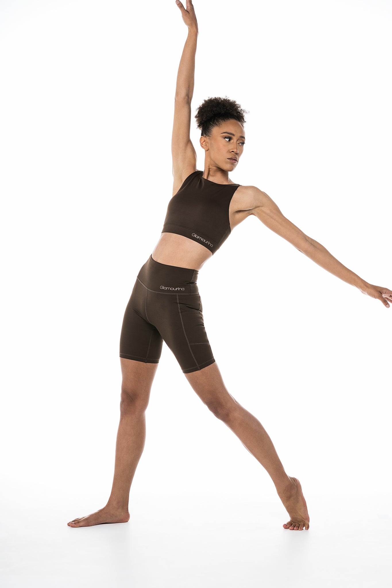 Brown Biker Shorts