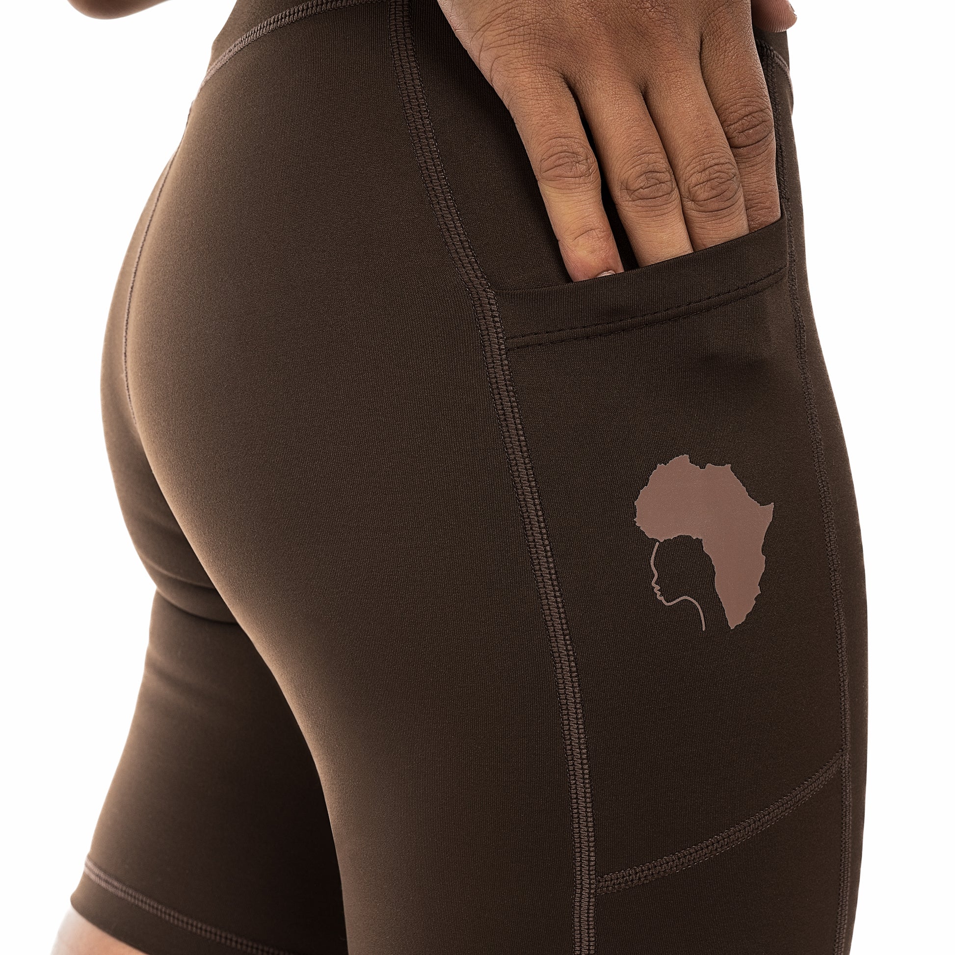 Dark Brown Biker Shorts